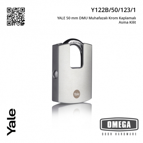 YALE 50 mm DMU Muhafazalı Krom Kaplamalı Asma Kilit