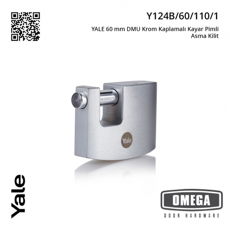 YALE 60 mm DMU Krom Kaplamalı Kayar Pimli Asma Kilit