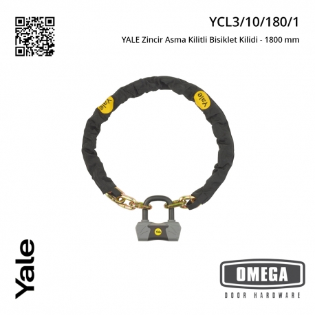YALE Zincir Asma Kilitli Bisiklet Kilidi - 1800 mm